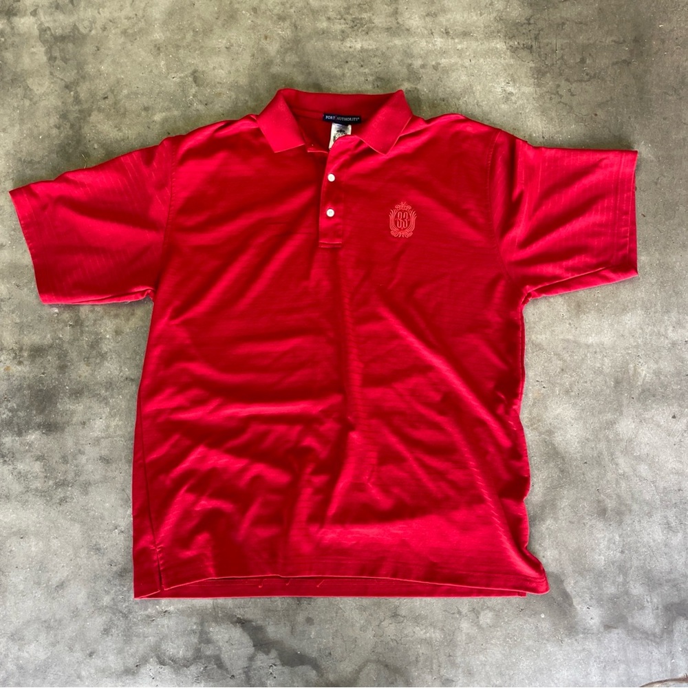 Disneyland Club 33 Women's XL Port Authority Red Polo Retired Shirt
